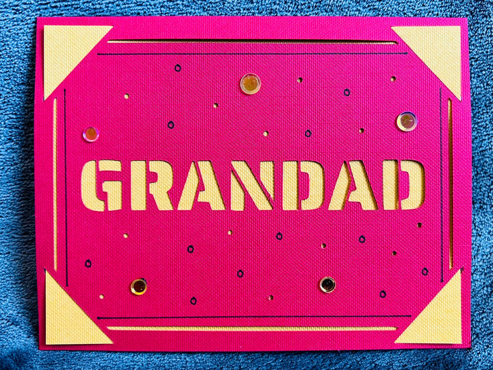 Red Grandad Cutout Blank Card for Any Occasion, Classic and Heartfelt Design to Celebrate or Commemorate Special Moments
