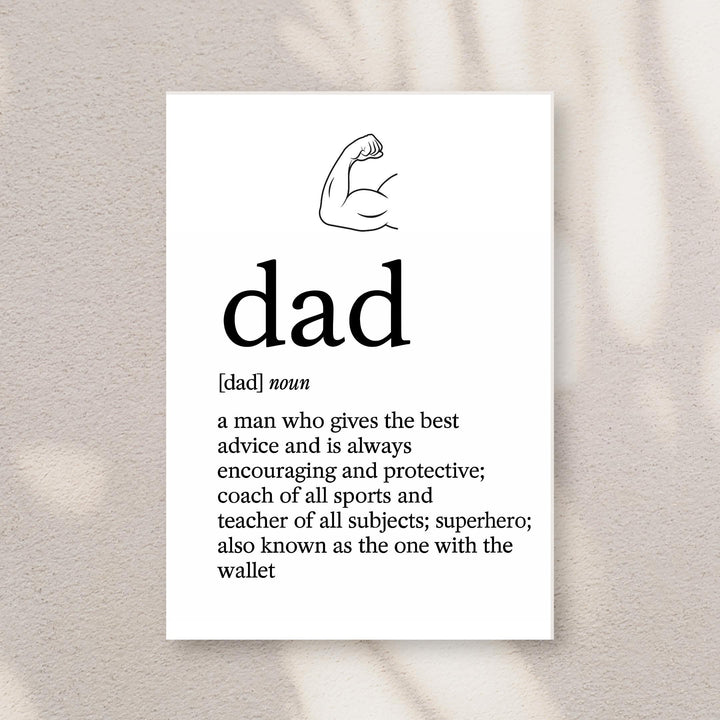 Funny Dad Definition Greeting Card | 5x7 Folded Card | Father's Day, Birthday or Just Because