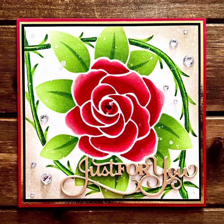 Rose in a Thorn Ring Just for You Card