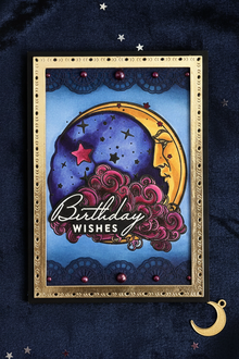 Crescent Moon – Dark Navy Velvet Focal Mockup