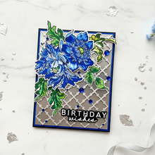 Elegant Blue Florals – White Marble Focal Mockup