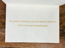 Passion Flowers on Lace Heart Background Sympathy Greeting Card - Elegant and Comforting Design