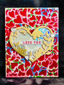 Golden Heart Love Greeting Card