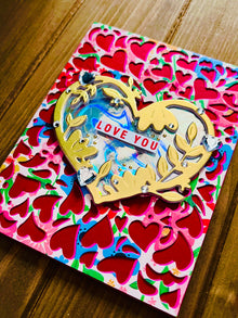 Golden Heart Love Greeting Card