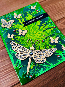 Forest Understory Birthday Card Featuring Dragonfly and Butterfly - A Magical Celebration of Nature