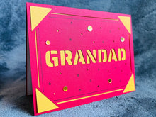 Red Grandad Cutout Blank Card for Any Occasion, Classic and Heartfelt Design to Celebrate or Commemorate Special Moments