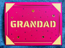 Red Grandad Cutout Blank Card for Any Occasion, Classic and Heartfelt Design to Celebrate or Commemorate Special Moments