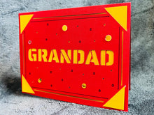 Red Grandad Cutout Blank Card for Any Occasion, Classic and Heartfelt Design to Celebrate or Commemorate Special Moments