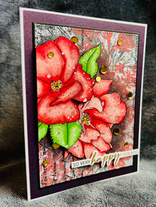 Happy For You Card with Red China Roses - A Romantic Gesture of Celebration