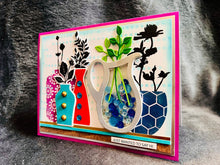 Silhouette Plants and Vases with Shaker Pitcher Vase “Just Wanted to Say Hi” Card