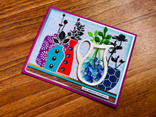 Silhouette Plants and Vases with Shaker Pitcher Vase “Just Wanted to Say Hi” Card