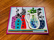 Silhouette Plants and Vases with Shaker Pitcher Vase “Just Wanted to Say Hi” Card