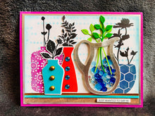 Silhouette Plants and Vases with Shaker Pitcher Vase “Just Wanted to Say Hi” Card