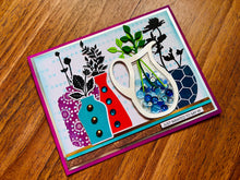 Silhouette Plants and Vases with Shaker Pitcher Vase “Just Wanted to Say Hi” Card