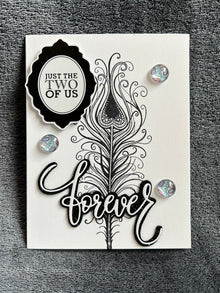 Feather Love Anniversary Card - Just the Two of Us, Romantic Celebration, Intimate Moments Captured