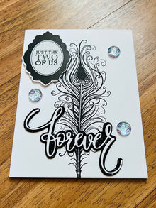 Feather Love Anniversary Card - Just the Two of Us, Romantic Celebration, Intimate Moments Captured