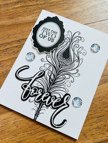 Feather Love Anniversary Card - Just the Two of Us, Romantic Celebration, Intimate Moments Captured