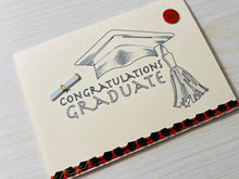 Graduate Cap and Diploma Accents Congratulations Card - A Commemorative Salute to Academic Achievement