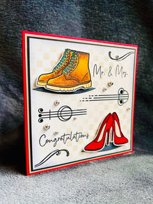 Boots and Heels Wedding Card: Mr. & Mrs. Congratulations