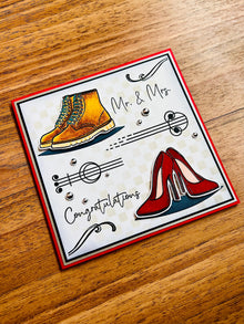 Boots and Heels Wedding Card: Mr. & Mrs. Congratulations