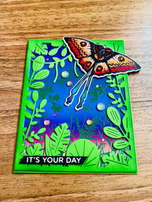 Orange Moth Jungle Leaves Frame It’s Your Day Card