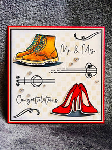 Boots and Heels Wedding Card: Mr. & Mrs. Congratulations