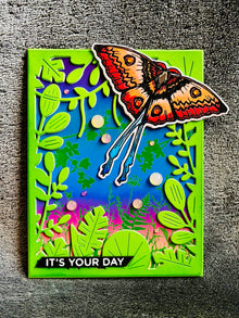 Orange Moth Jungle Leaves Frame It’s Your Day Card