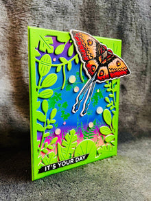 Orange Moth Jungle Leaves Frame It’s Your Day Card