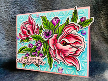 Pink Blossom Celebration Card: Embossed Floral Design