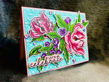 Pink Blossom Celebration Card: Embossed Floral Design