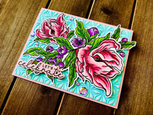 Pink Blossom Celebration Card: Embossed Floral Design