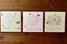 Lotus Cutout Thank You Cards - Set of 3