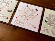 Lotus Cutout Thank You Cards - Set of 3