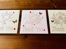 Lotus Cutout Thank You Cards - Set of 3