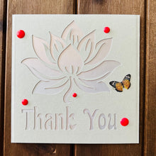 Lotus Cutout Thank You Cards - Set of 3