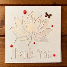 Lotus Cutout Thank You Cards - Set of 3