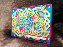 Blue and Pink Watercolor Floral Card with Elegant Design for "Especially for You" Greetings