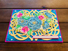 Blue and Pink Watercolor Floral Card with Elegant Design for "Especially for You" Greetings