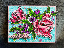 Pink Blossom Celebration Card: Embossed Floral Design
