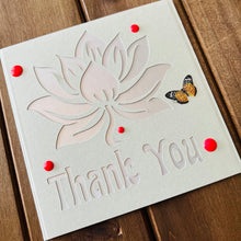 Lotus Cutout Thank You Cards - Set of 3
