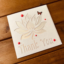 Lotus Cutout Thank You Cards - Set of 3