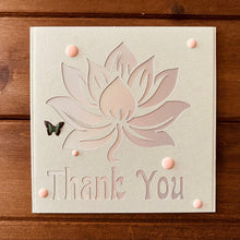 Lotus Cutout Thank You Cards - Set of 3