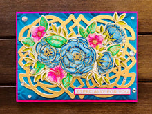 Blue and Pink Watercolor Floral Card with Elegant Design for "Especially for You" Greetings