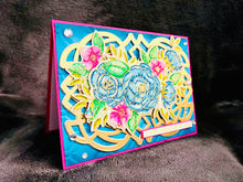 Blue and Pink Watercolor Floral Card with Elegant Design for "Especially for You" Greetings