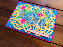 Blue and Pink Watercolor Floral Card with Elegant Design for "Especially for You" Greetings
