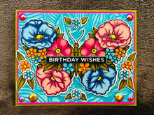 Floral Butterfly Birthday Card: Watercolor Stamped Greeting