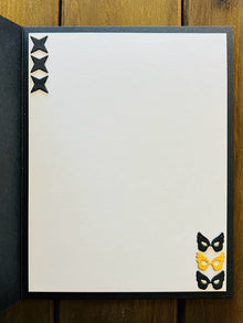 Gold Scrollwork Masquerade Mask Birthday Card - Silver Stars, Elegant and Festive Design