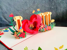 Gold Hearts 3D Pop Up Card - I Love You Anniversary Card