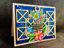 Plumeria Anchor Birthday Card: Tropical Handmade Greeting