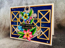 Plumeria Anchor Birthday Card: Tropical Handmade Greeting
